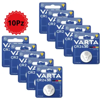 CR2430 Litio Varta Pila Bottone 10Pz
